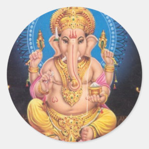 Sticker rond Lord Ganesh
