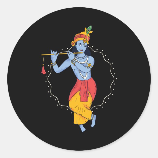 Sticker Rond Lord Krishna (Devant)