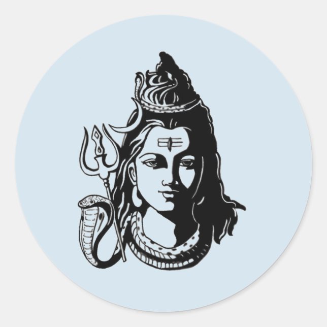 Sticker Rond Lord Shiva (Devant)