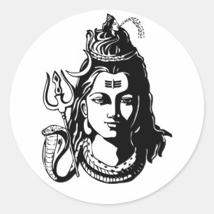 Sticker Rond Lord Shiva
