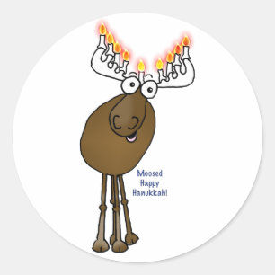 Sticker Rond L'orignal Hanoukka !