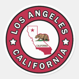 Sticker Rond Los Angeles Californie