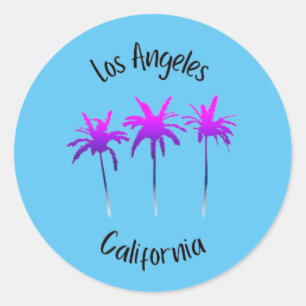 Sticker Rond Los Angeles Californie