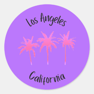 Sticker Rond Los Angeles Californie