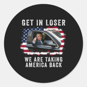 Sticker Rond Loser nous reprenons l'Amérique 1