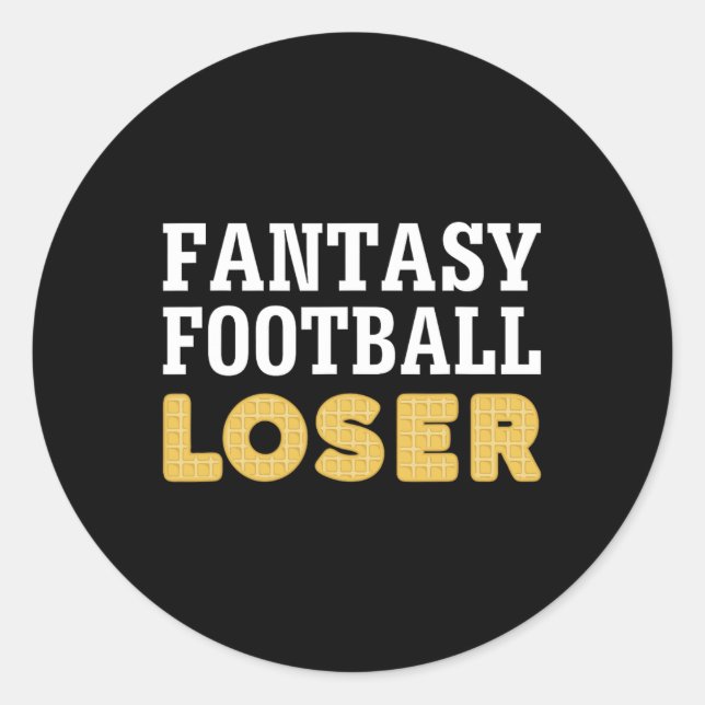 Sticker Rond Losing Team Designs Imaginaire Football Loser - Un (Devant)