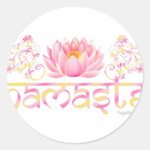 Sticker Rond Lotus de Namaste nouveau