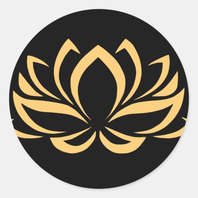 Sticker Rond Lotus d'or (Devant)