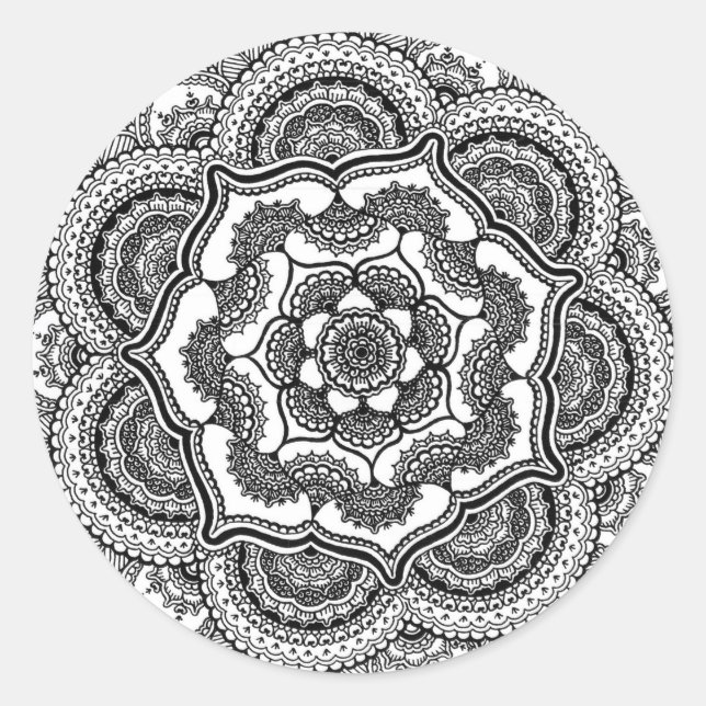 Sticker Rond Lotus du printemps (Devant)