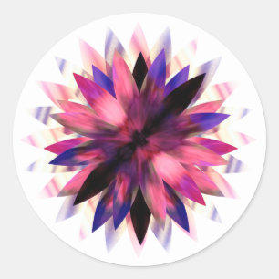 Sticker Rond Lotus Fleur Aquarelle Logo Guérison Yoga