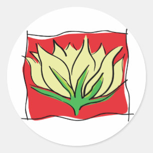 Sticker Rond Lotus Flower Yoga