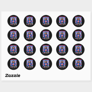 Sticker Rond Lotus For Potus USA Election Kamala Harris 2024