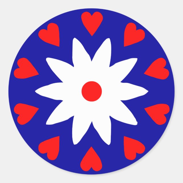 Sticker Rond Lotus Heart (Devant)