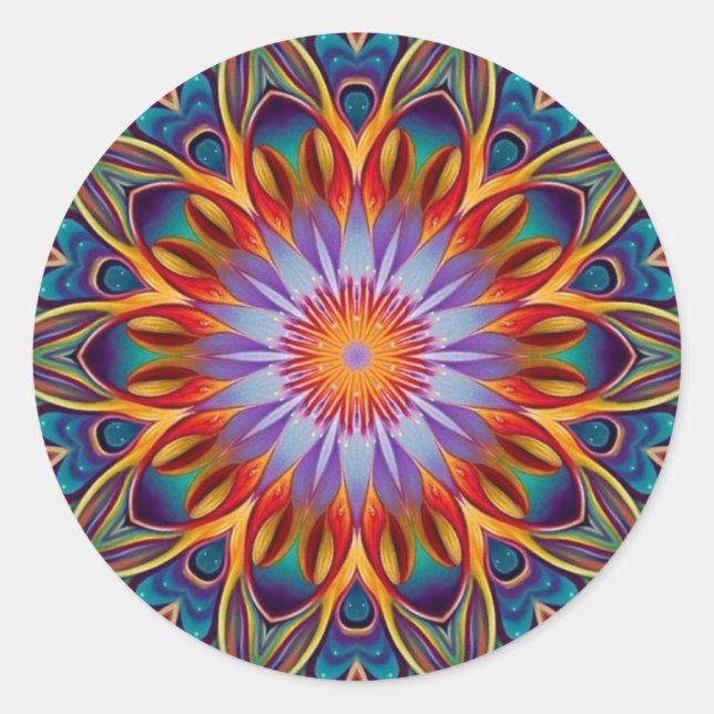 Sticker Rond Lotus Mandala (Devant)