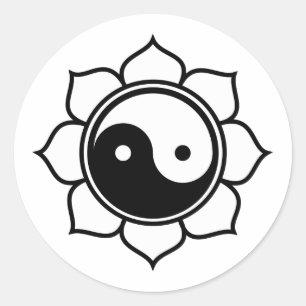Sticker Rond Lotus Yin Yang