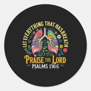 Sticker Rond Louange au Seigneur Psaumes 150_6 Art floral chrét