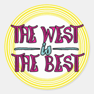 Sticker Rond L'ouest est le meilleur