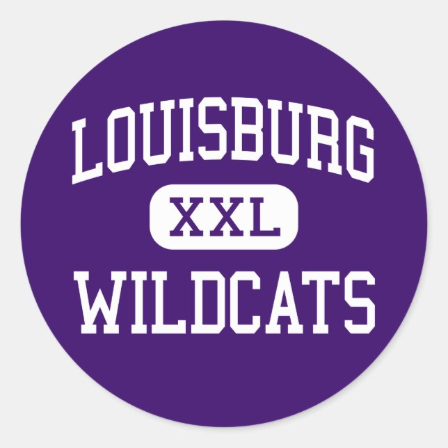 Sticker Rond Louisbourg - Wildcats - High - Louisburg Kansas (Devant)