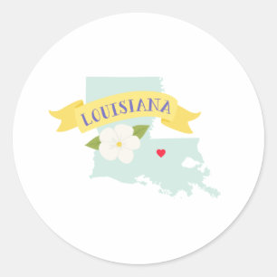 Sticker Rond Louisiane