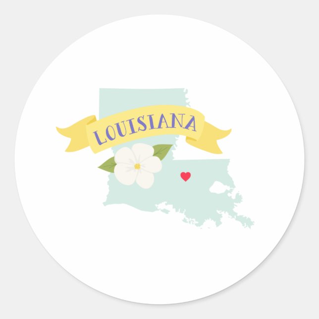 Sticker Rond Louisiane (Devant)