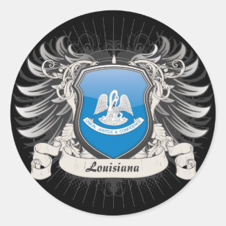 Sticker Rond Louisiane Crest