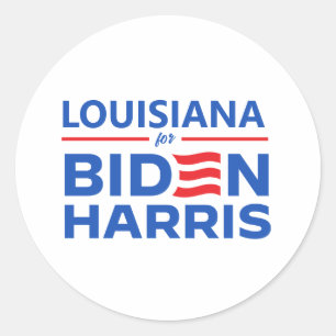 Sticker Rond Louisiane pour Biden Harris