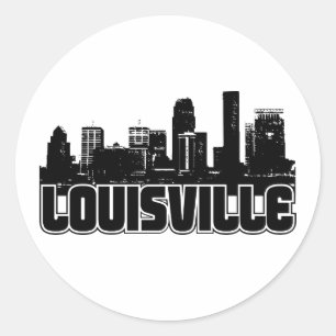 Sticker Rond Louisville Skyline