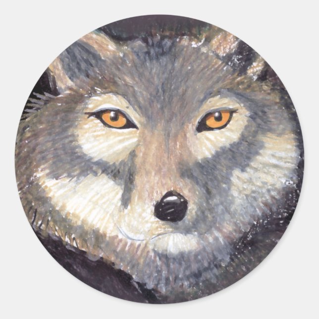 Sticker Rond Loup (Devant)