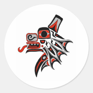 Sticker Rond Loup 2012 de Haida