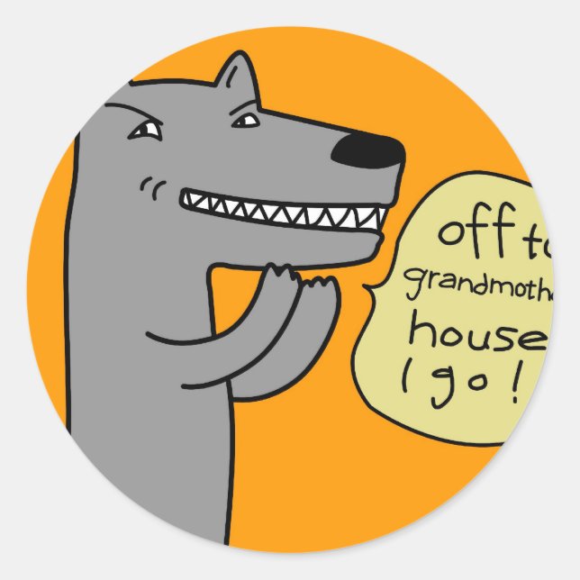 Sticker Rond Loup (en or) (Devant)