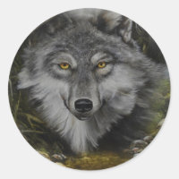 Loup se mélangeant à la peinture fluviale