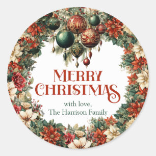 Sticker Rond Lourde couilles ornementales en couronne victorien