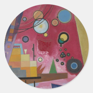 Sticker Rond Lourde Rouge par Wassily Kandinsky