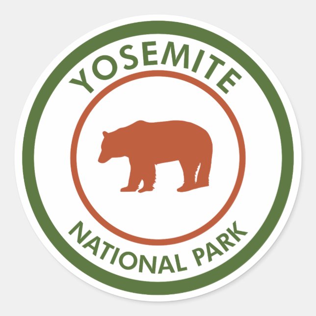 Sticker Rond L'ours du parc national de Yosemite (Devant)