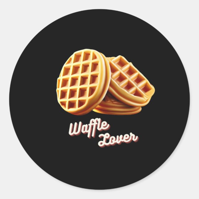 Sticker Rond Louveur de gaufres (Devant)