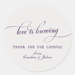 Sticker Rond Love Brewing Gothic Bubbles Brews Couples Douche