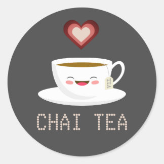 Sticker Rond Love Chai Tea