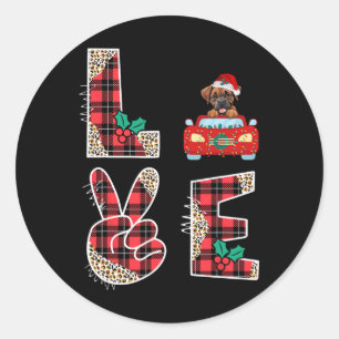 Sticker Rond Love Chig Boxer Riding Voiture Rouge Sweater De No