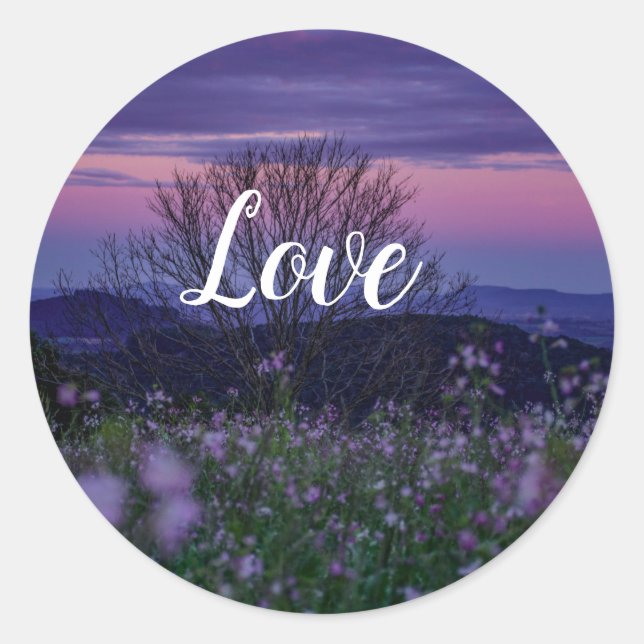 Sticker rond Love Classic (Devant)