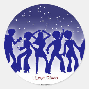 Sticker Rond Love disco