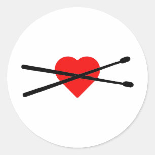 Sticker Rond Love Drumming Coffee Mug