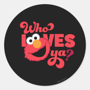 Sticker Rond Love Elmo