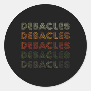 Sticker Rond Love Heart Debacles The Grunge Style Vintage Black