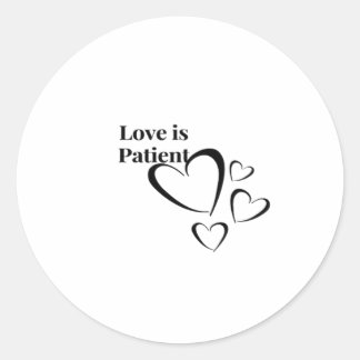 Sticker Rond Love Is Patient Calm Aesthetic 