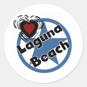 Sticker Rond Love Laguna Beach