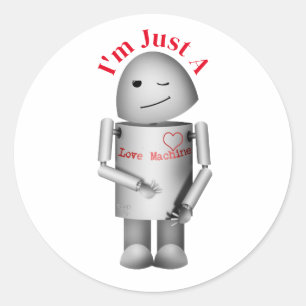 Sticker Rond Love Machine Valentine