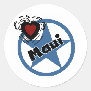 Sticker Rond Love Maui