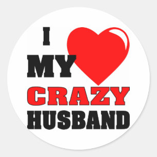 Sticker Rond Love My Crazy
