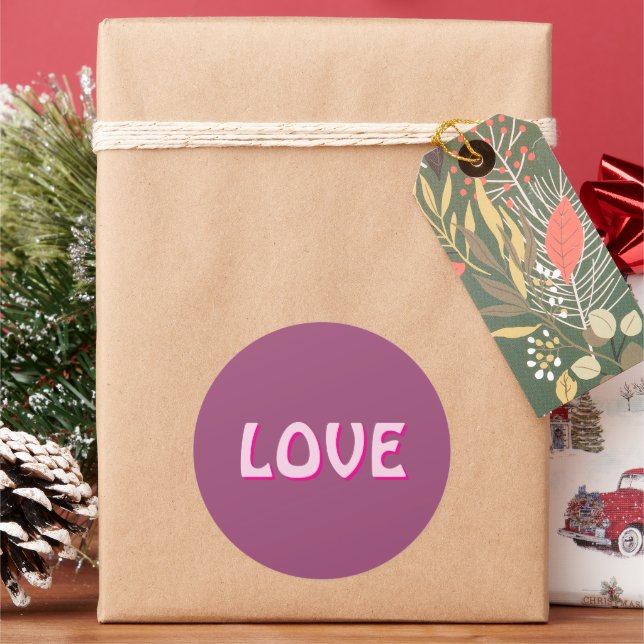 STICKER ROND LOVE NECKLACE POUR FEMMES CADEAUX, PETITE AMIE (vacances)