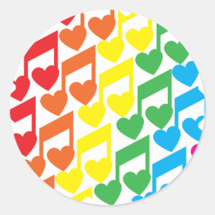 Sticker Rond Love Notes